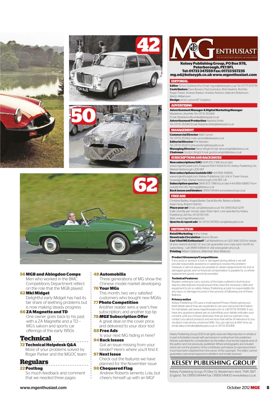 MG Enthusiast Preview Pages