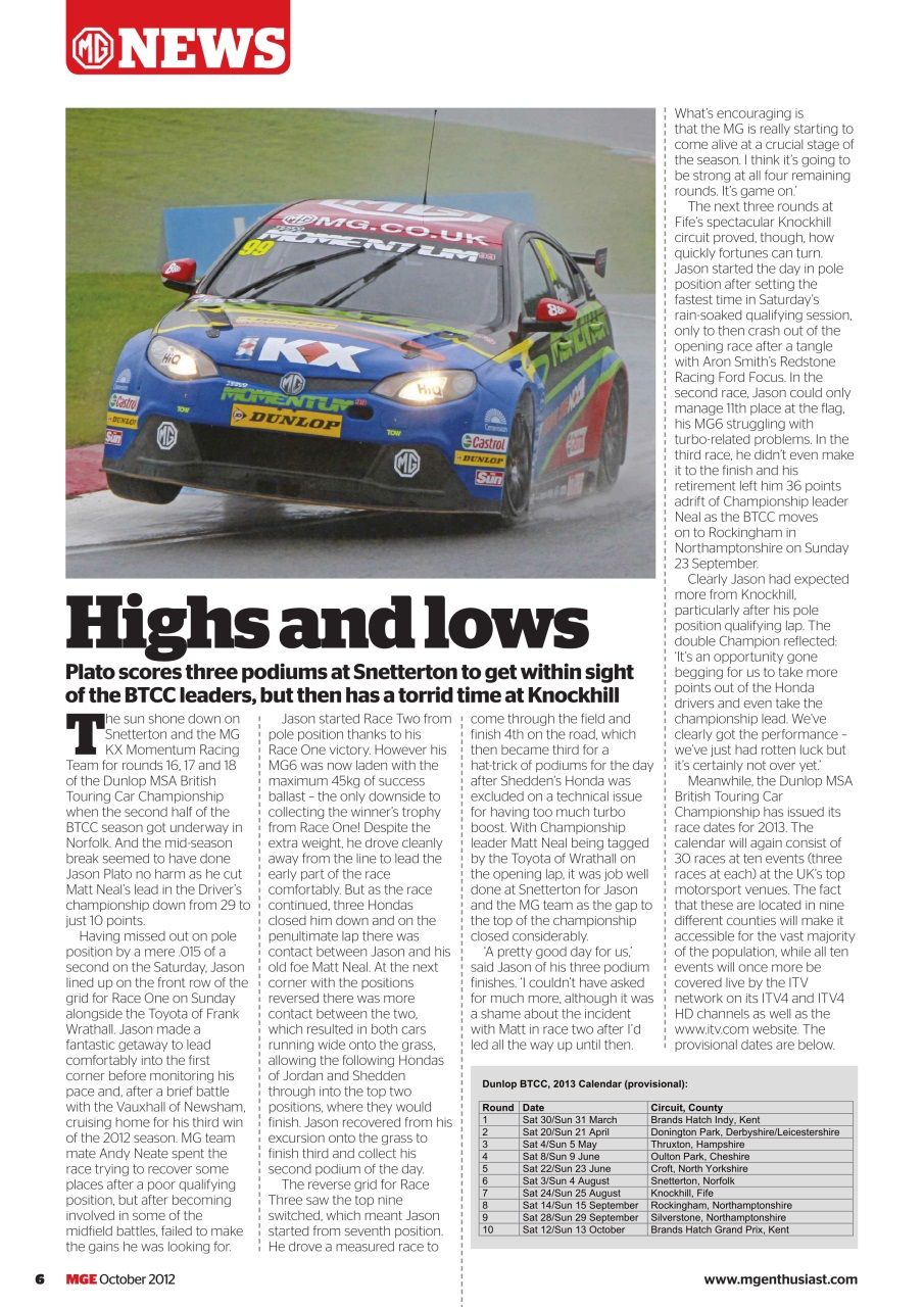 MG Enthusiast Preview Pages