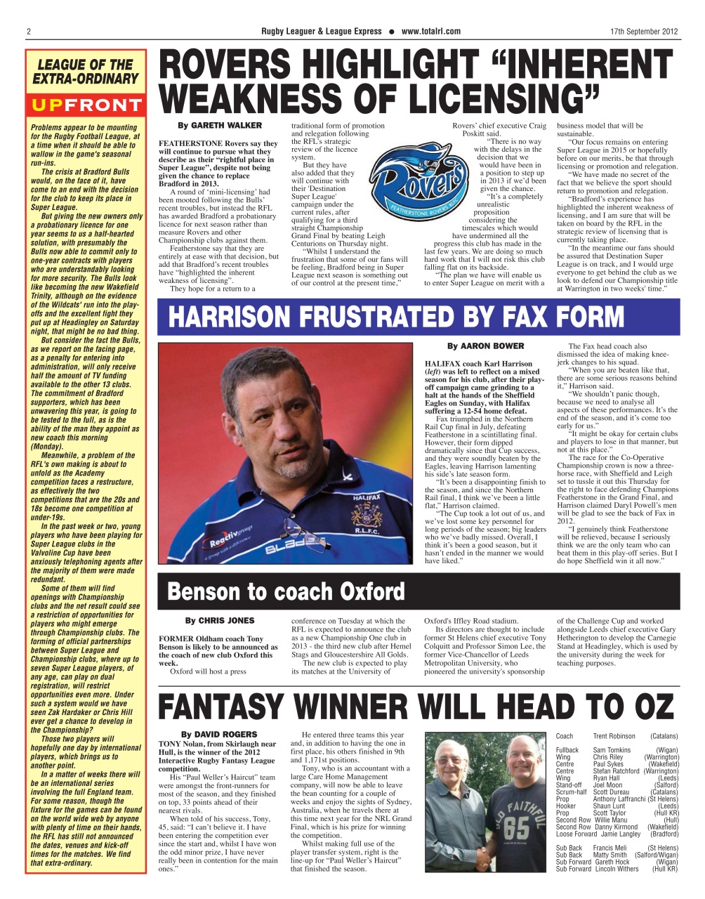 League Express Preview Pages