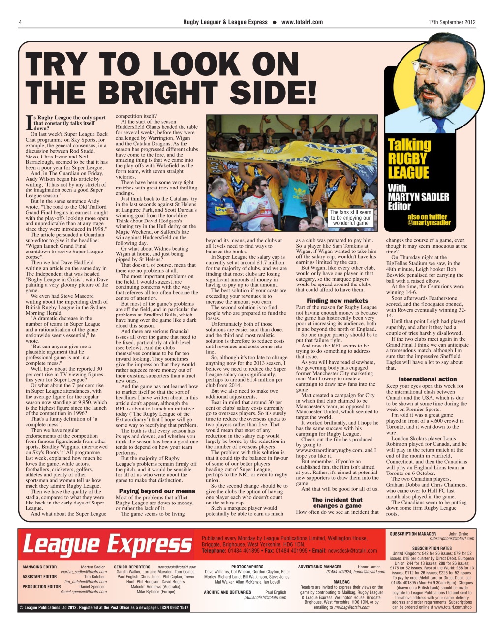 League Express Preview Pages
