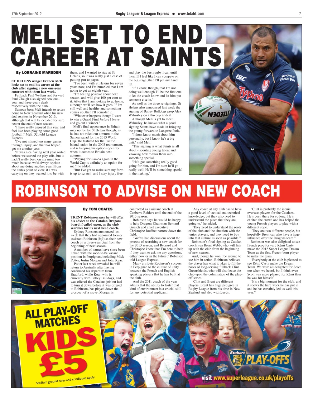 League Express Preview Pages