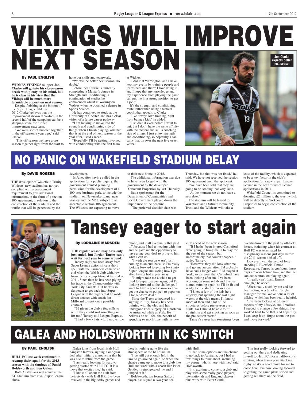 League Express Preview Pages