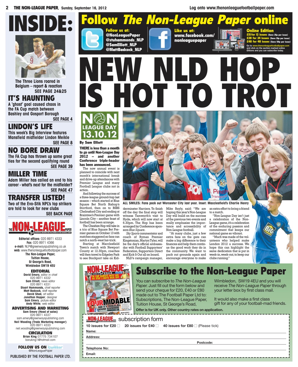 The Non-League Football Paper Preview Pages