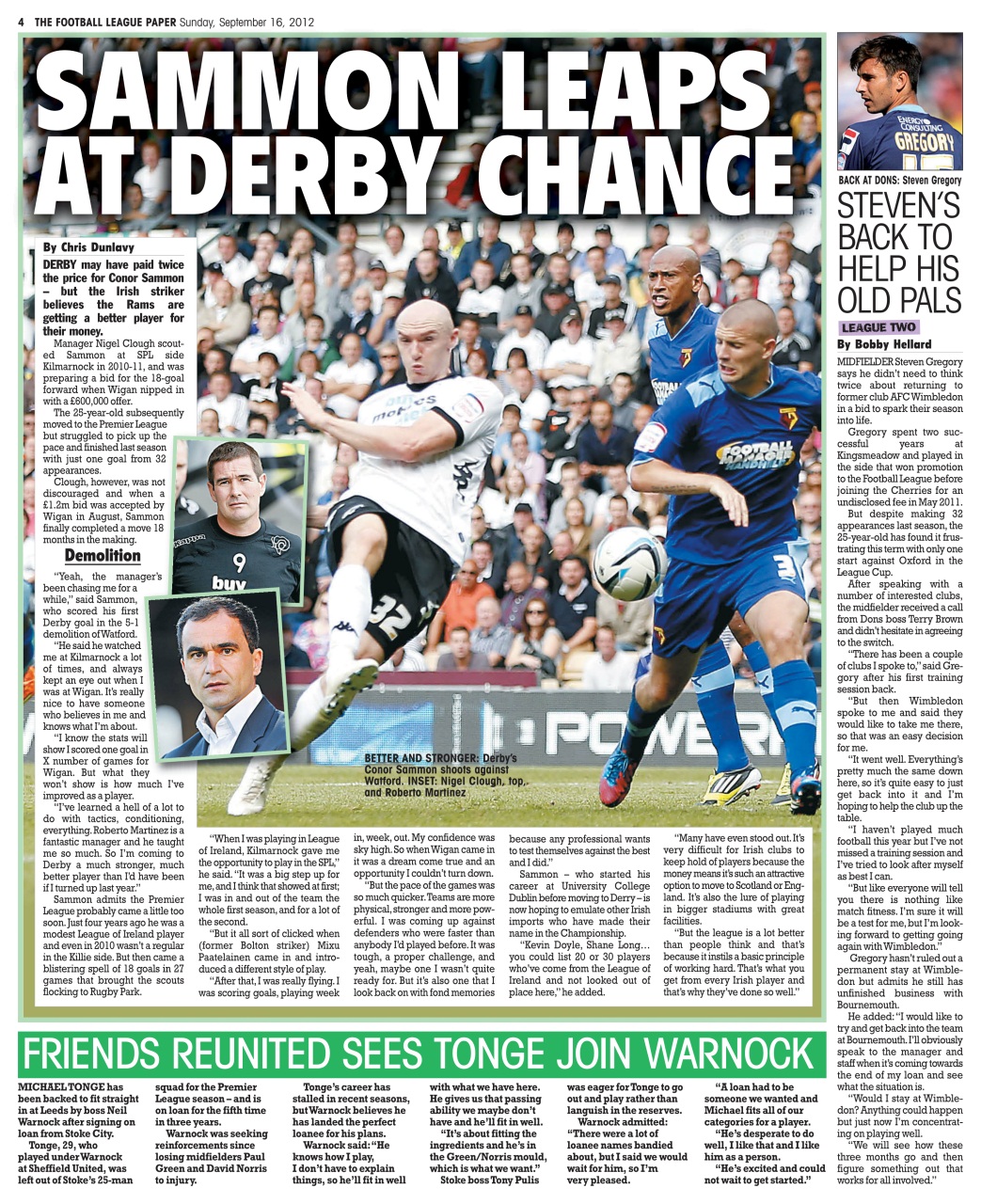 The Football League Paper Preview Pages