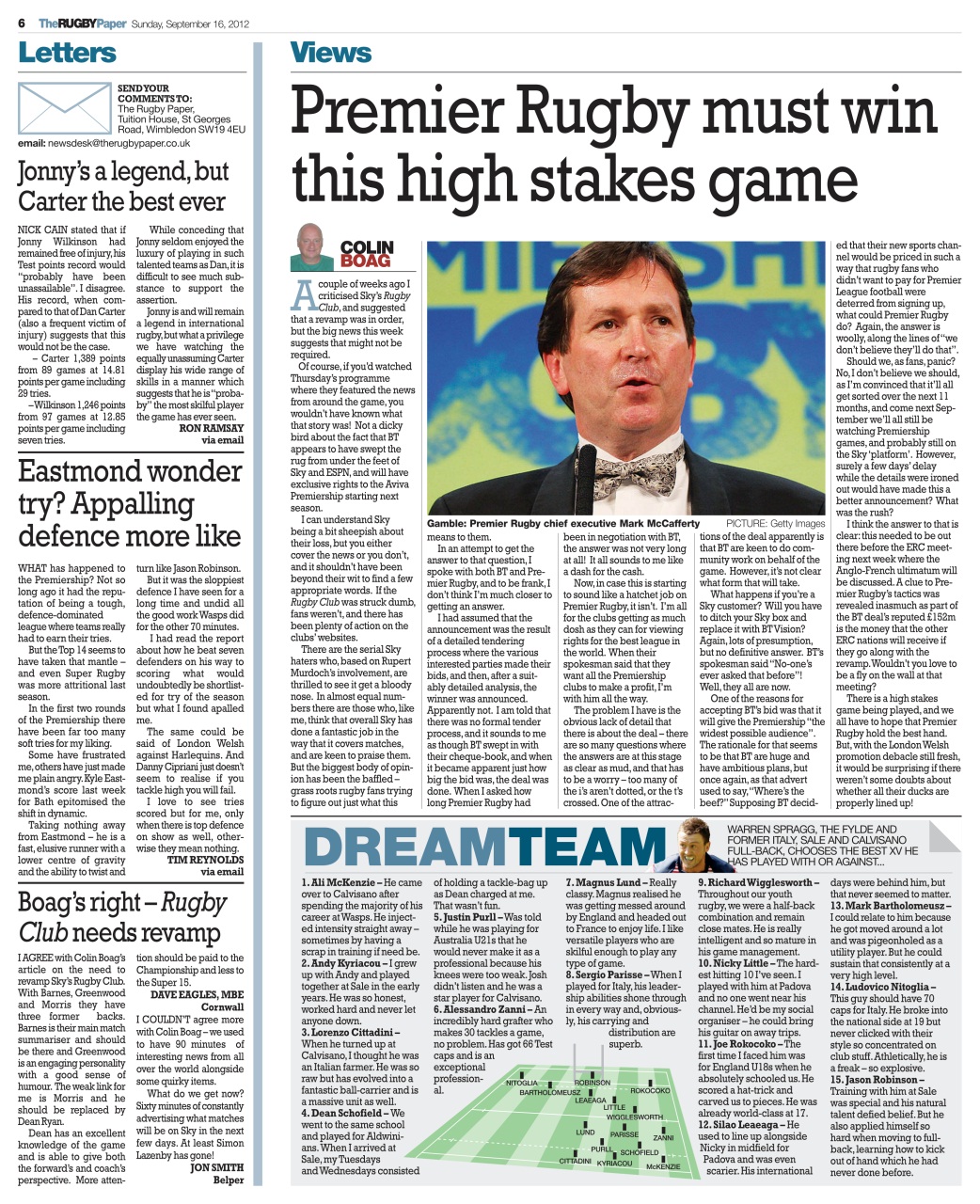 The Rugby Paper Preview Pages