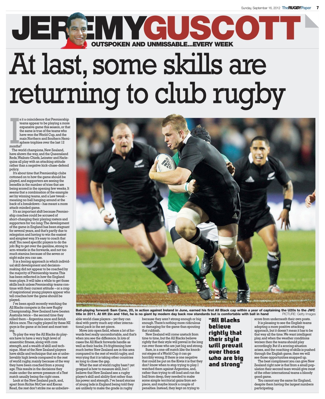 The Rugby Paper Preview Pages