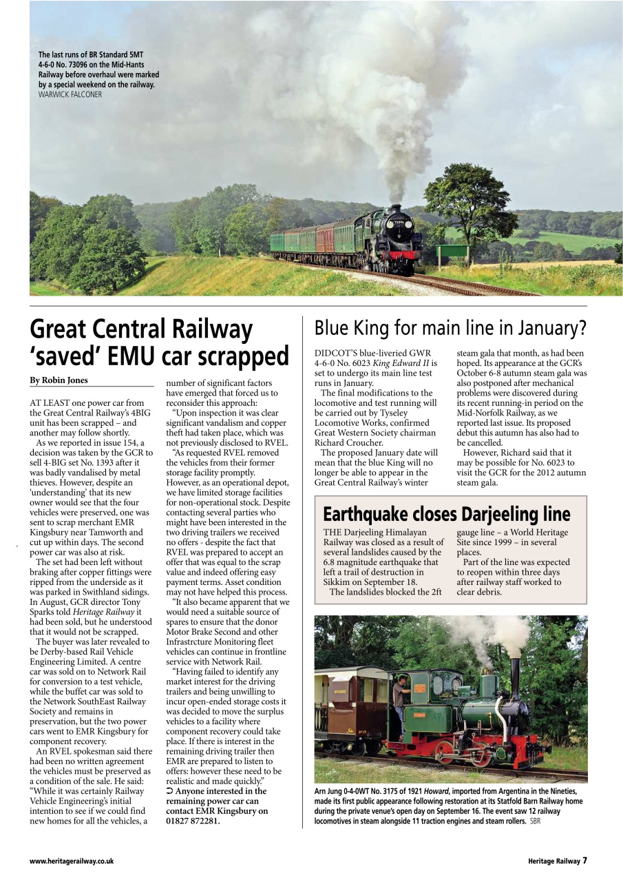 Heritage Railway Preview Pages