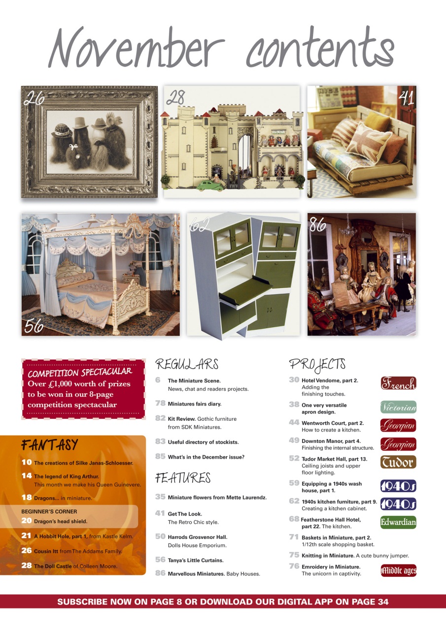 Dolls House and Miniature Scene Preview Pages