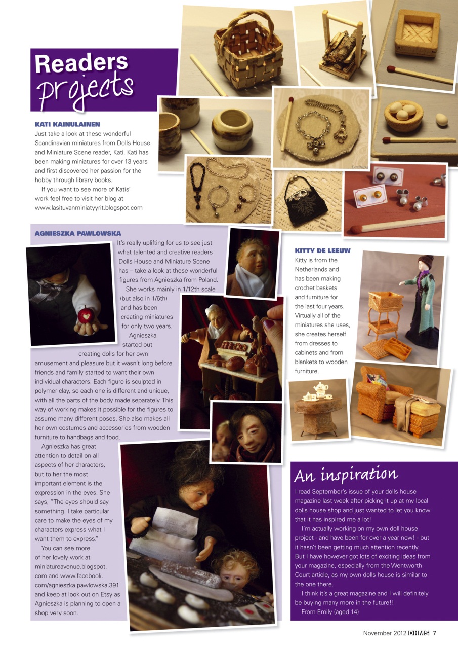 Dolls House and Miniature Scene Preview Pages