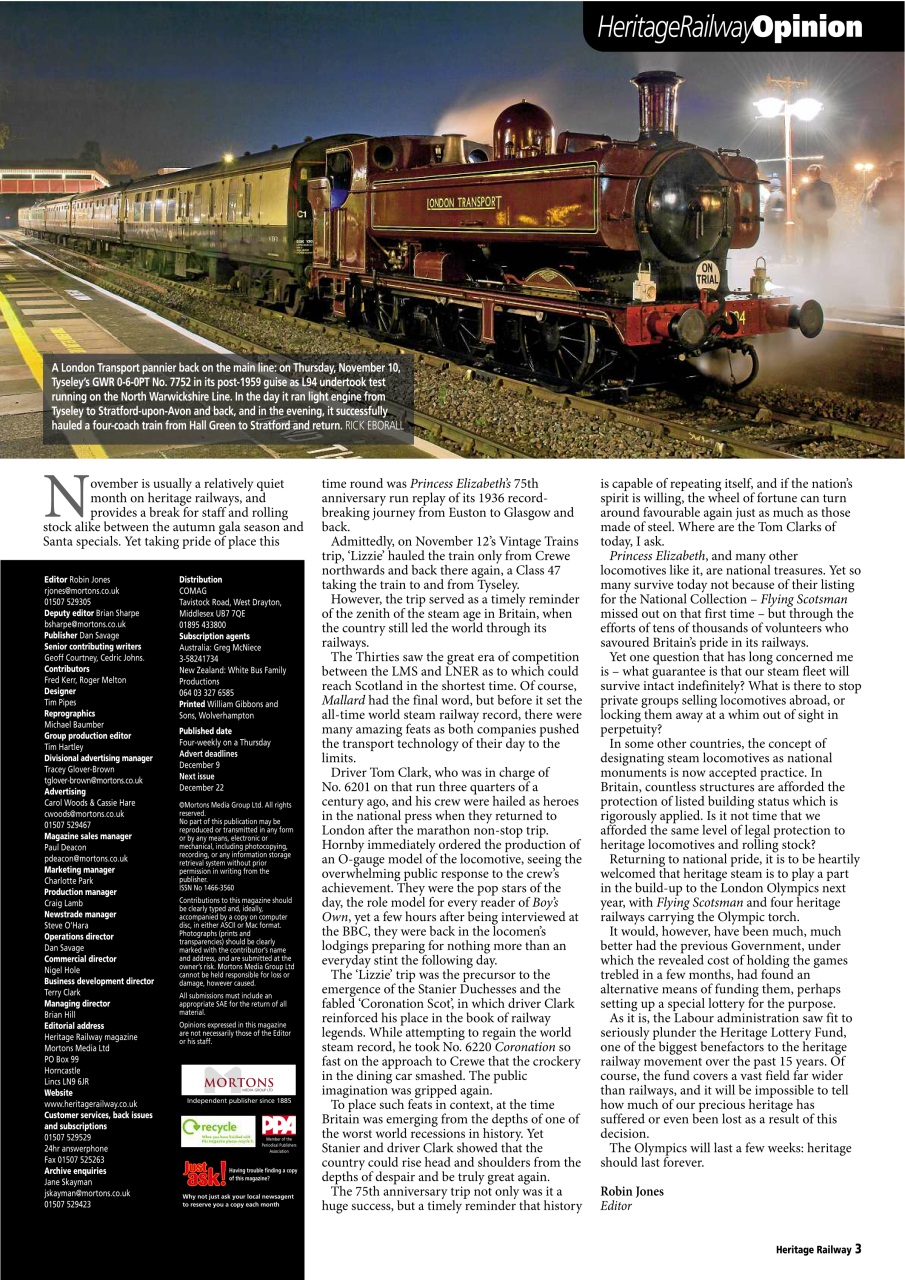 Heritage Railway Preview Pages