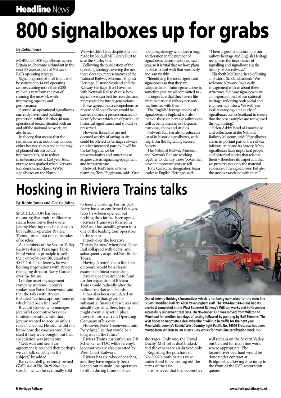 Heritage Railway Preview Pages
