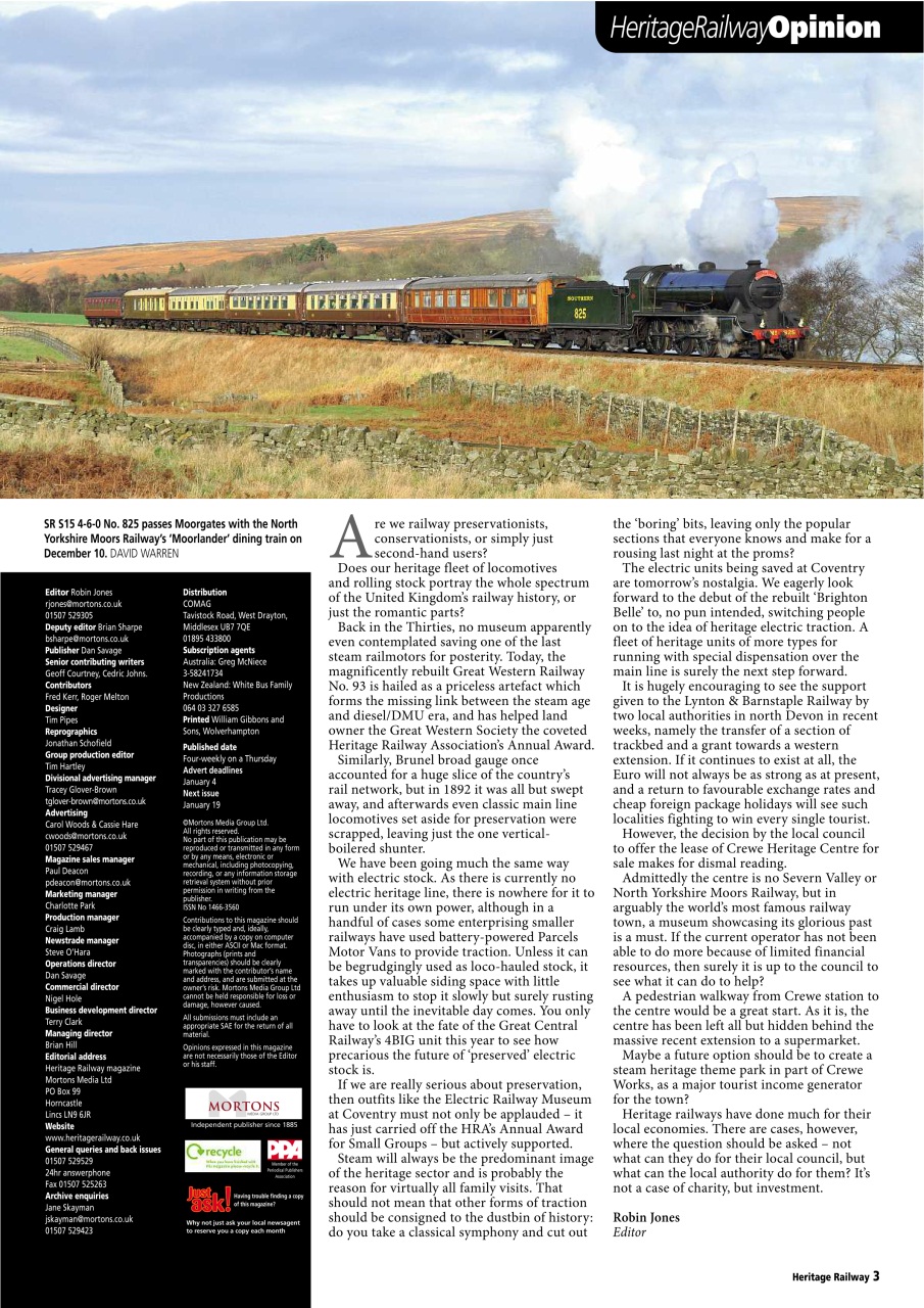 Heritage Railway Preview Pages