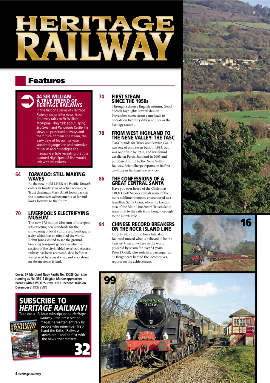 Heritage Railway Preview Pages