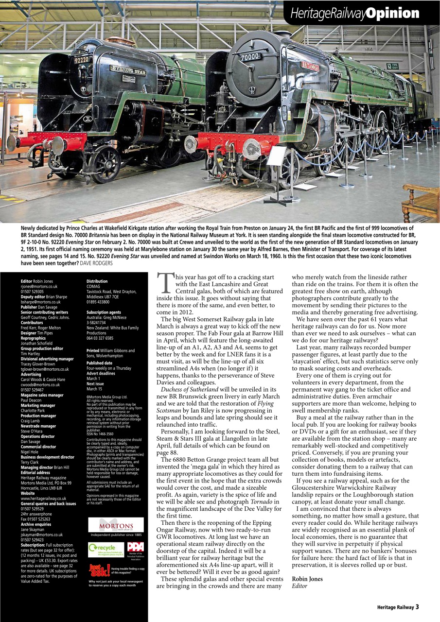 Heritage Railway Preview Pages