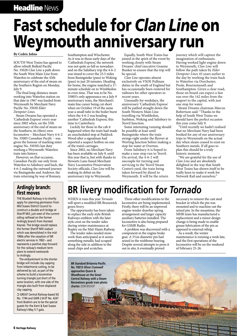 Heritage Railway Preview Pages