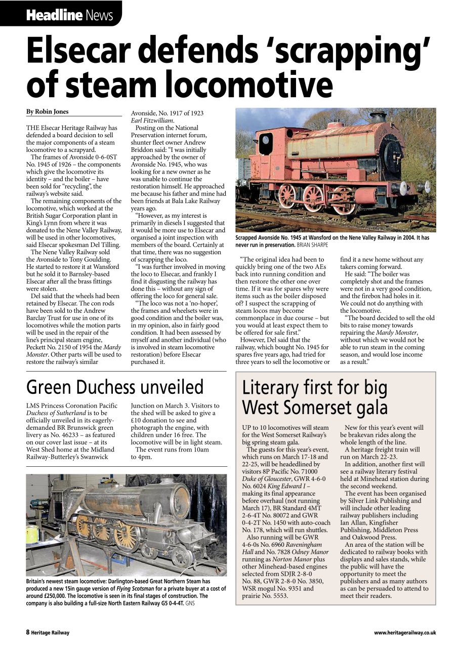 Heritage Railway Preview Pages