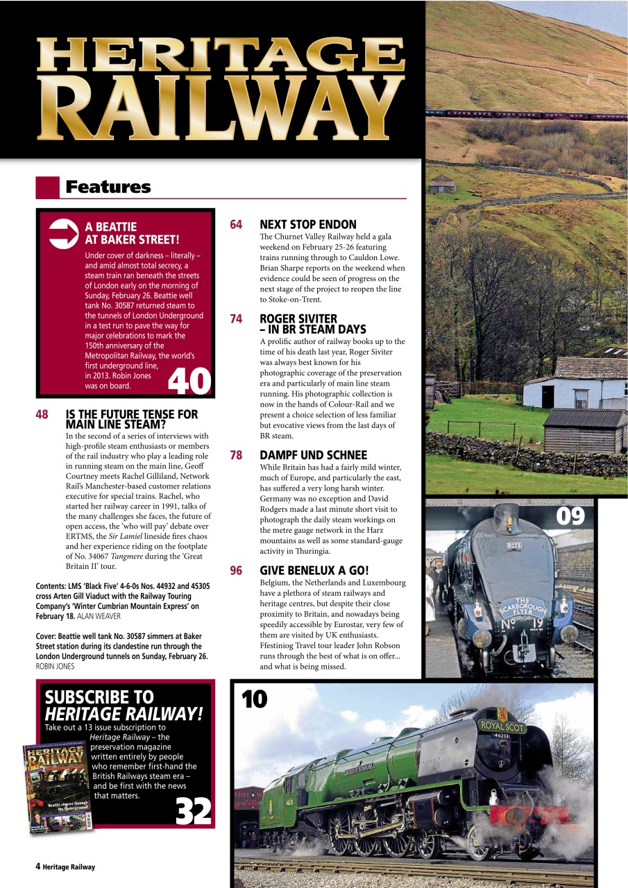 Heritage Railway Preview Pages