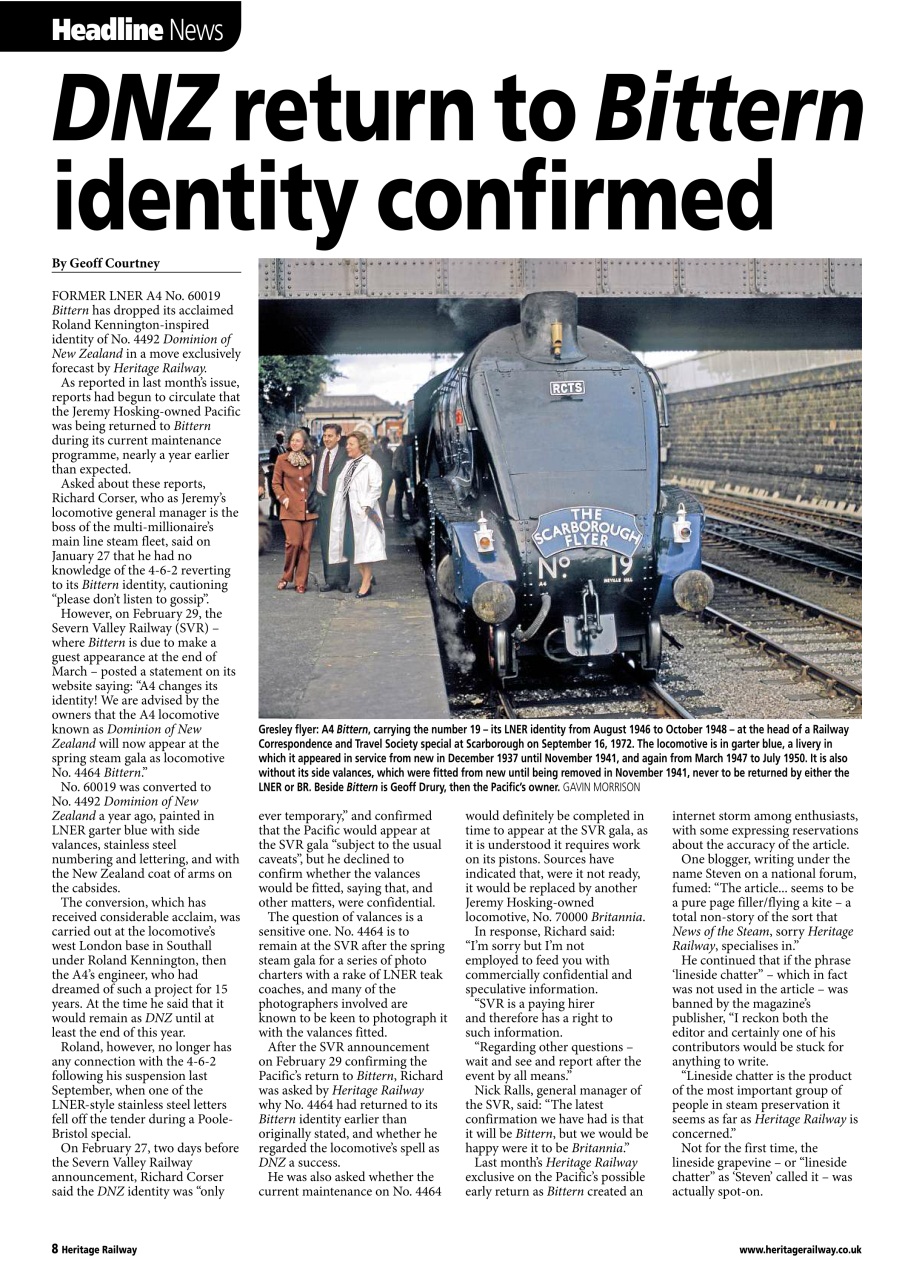 Heritage Railway Preview Pages