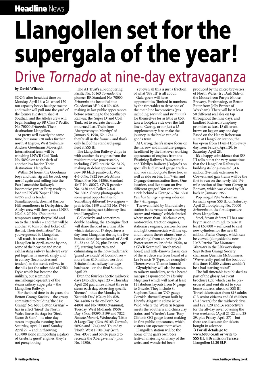 Heritage Railway Preview Pages