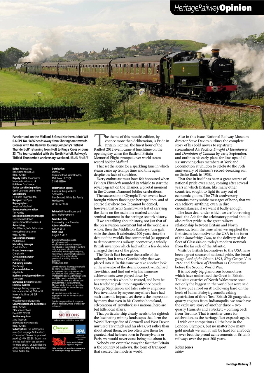 Heritage Railway Preview Pages