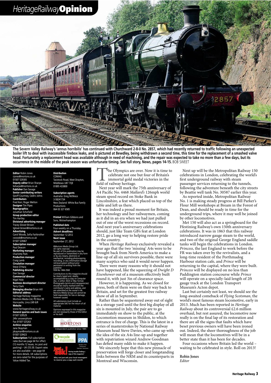 Heritage Railway Preview Pages