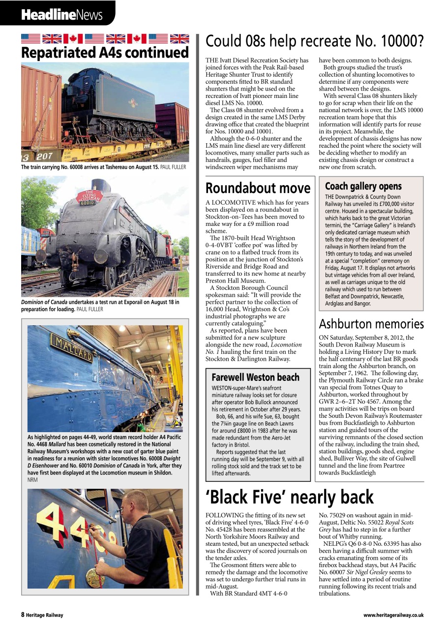 Heritage Railway Preview Pages