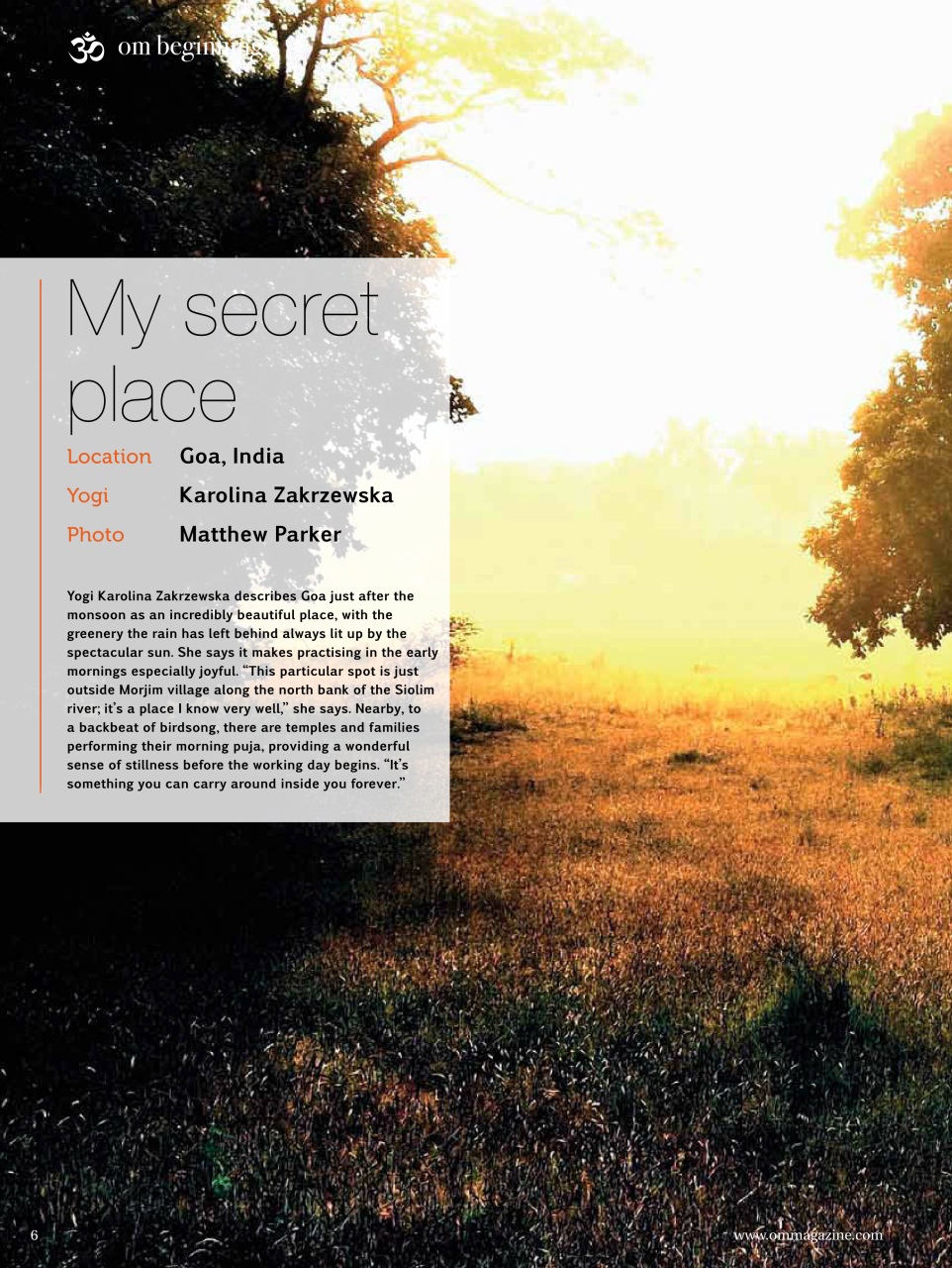 OM Yoga Magazine Preview Pages