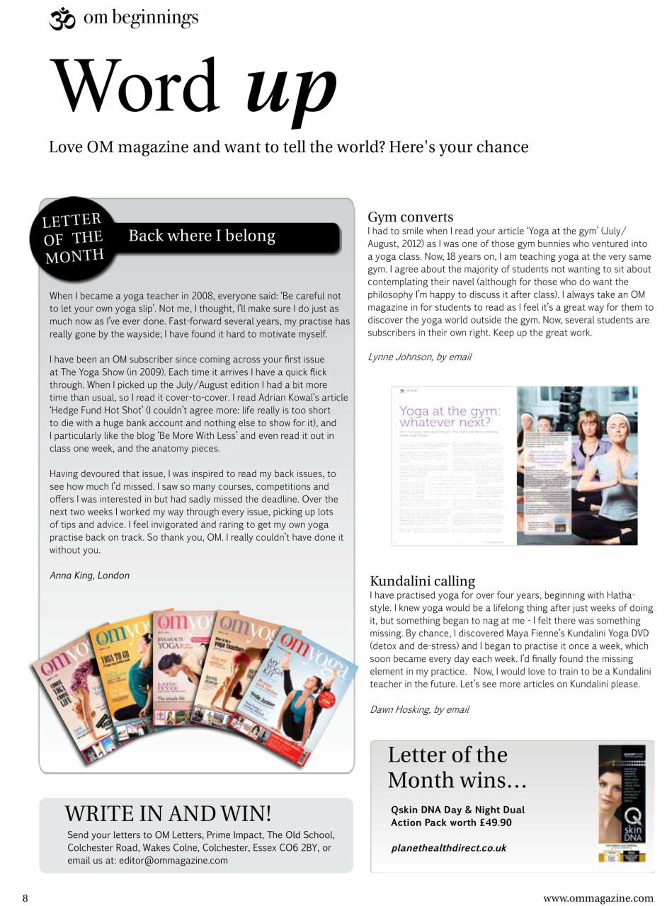 OM Yoga Magazine Preview Pages