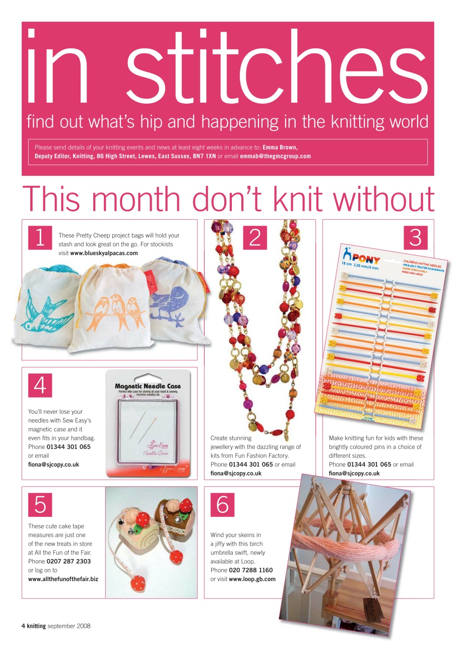 Knitting Preview Pages