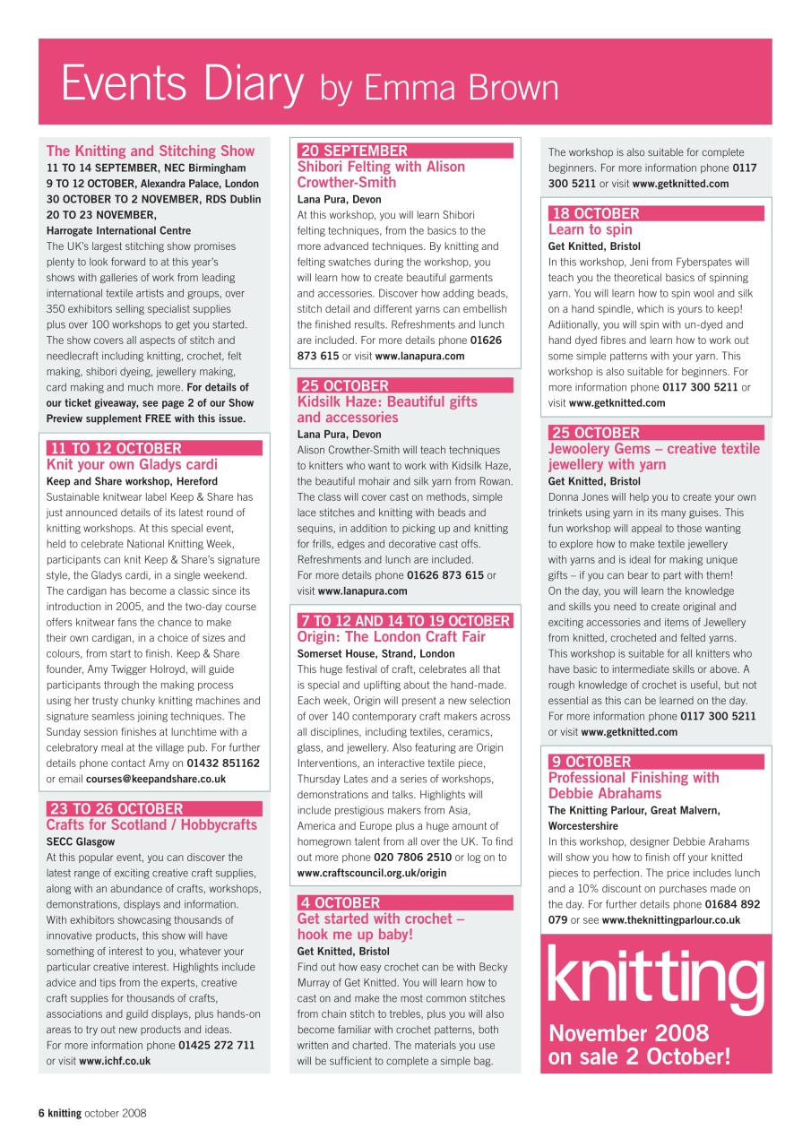 Knitting Preview Pages