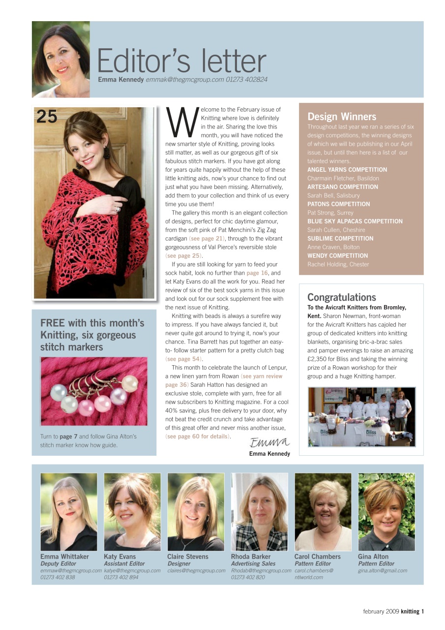 Knitting Preview Pages