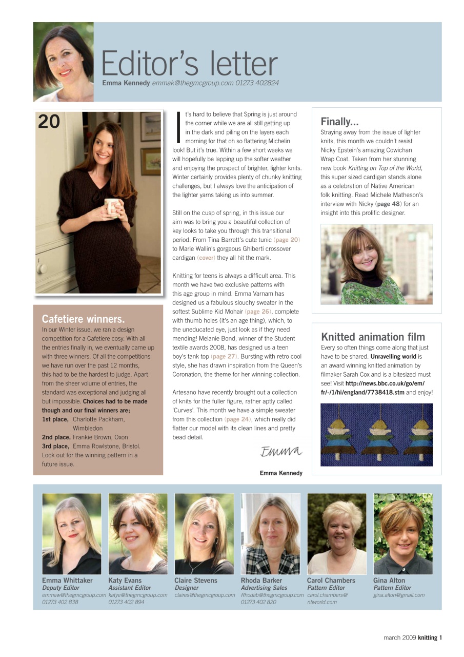 Knitting Preview Pages