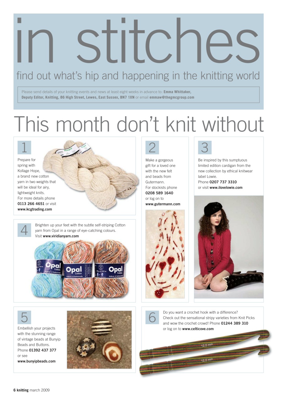 Knitting Preview Pages