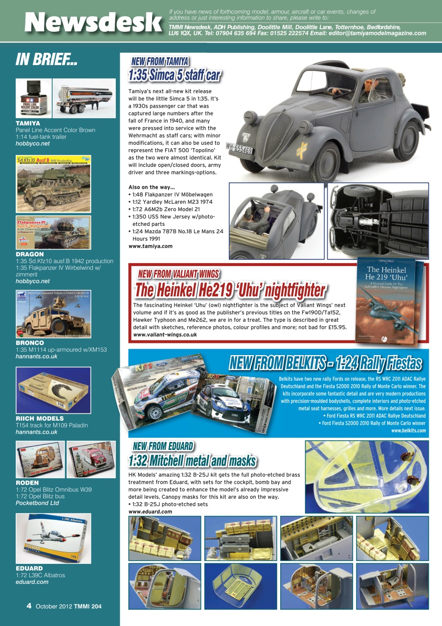 Tamiya Model Magazine Preview Pages