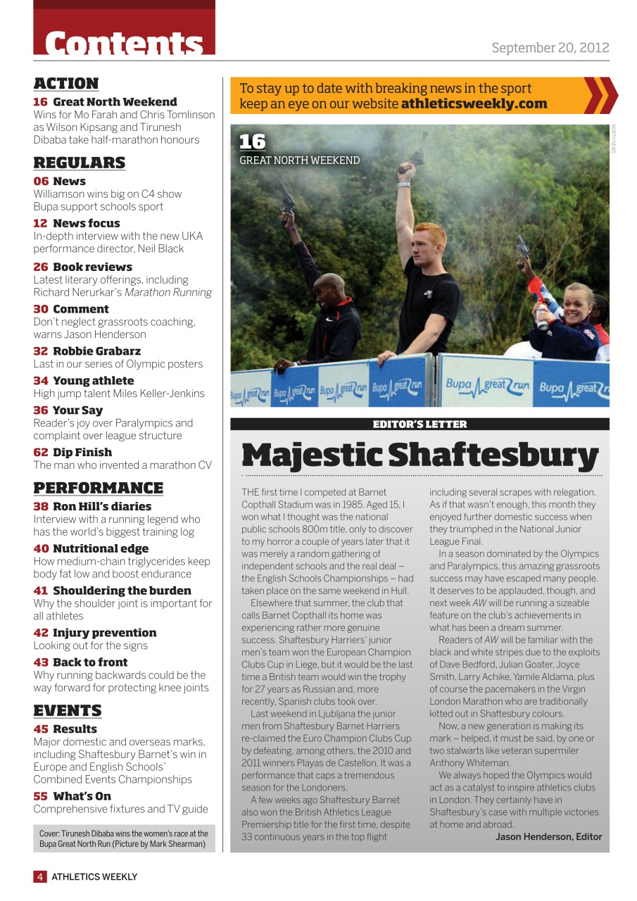 AW – Athletics Weekly Magazine Preview Pages
