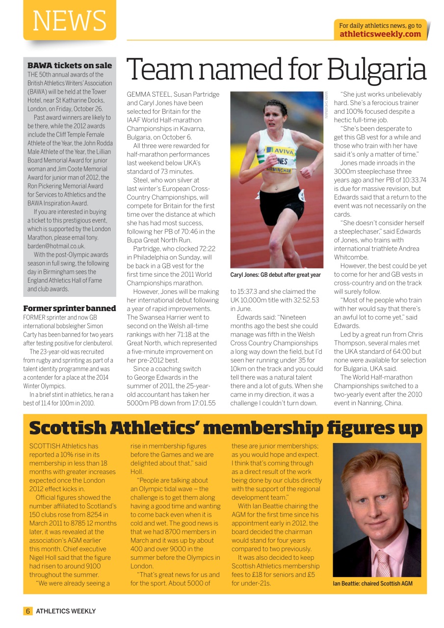 AW – Athletics Weekly Magazine Preview Pages