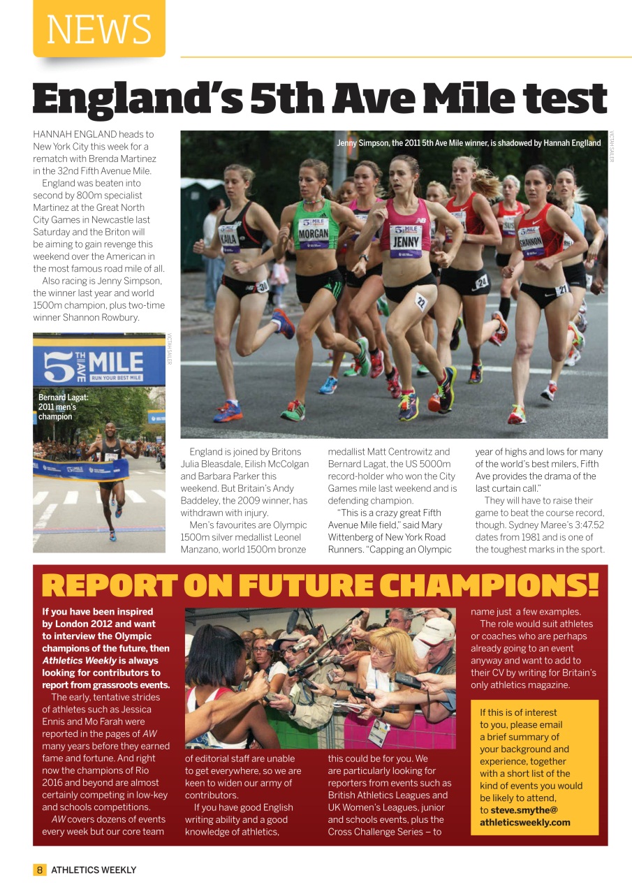 AW – Athletics Weekly Magazine Preview Pages