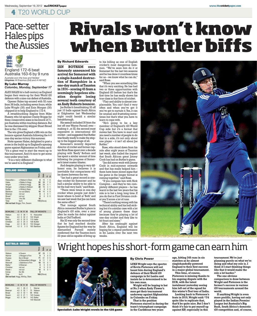 The Cricket Paper Preview Pages