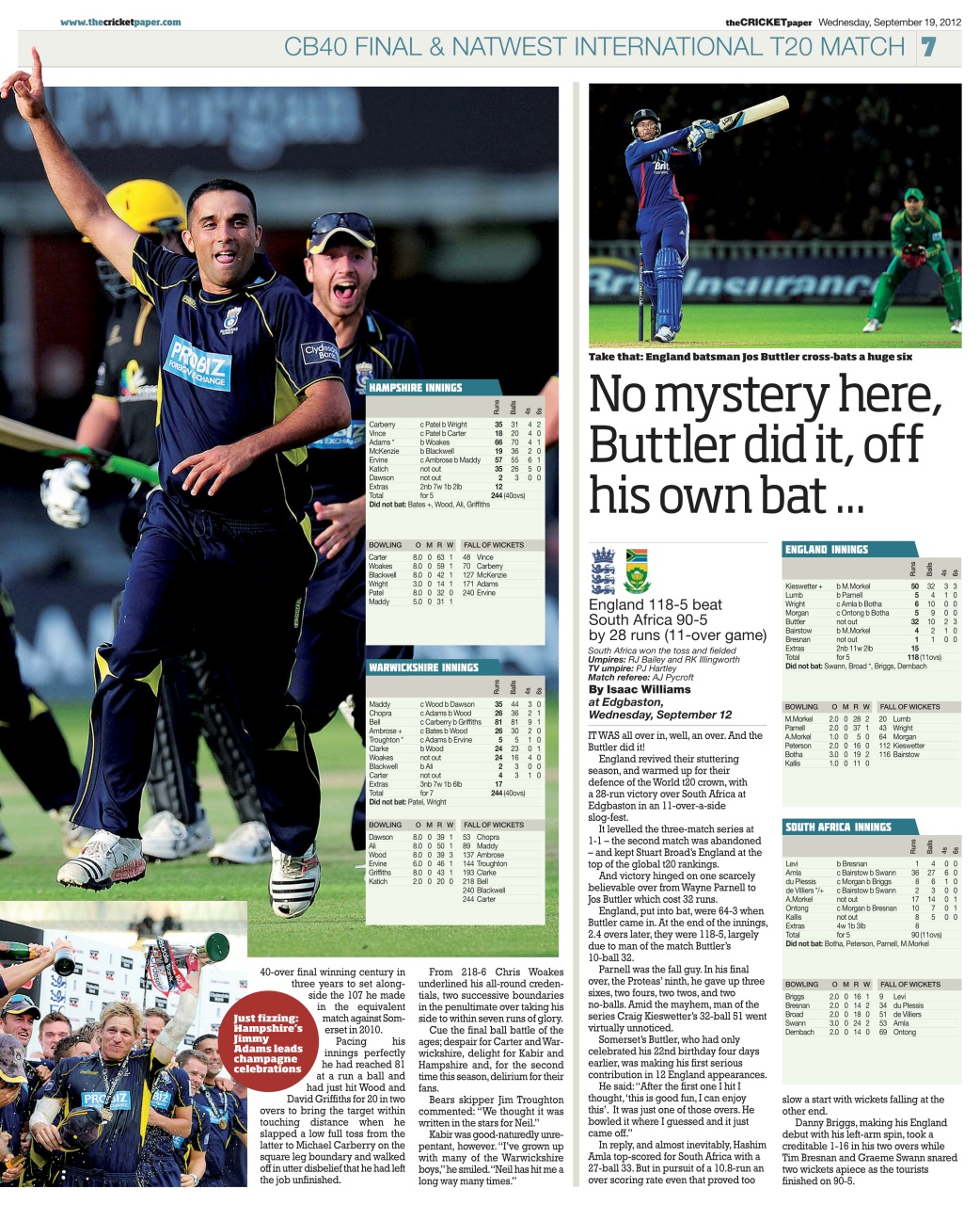 The Cricket Paper Preview Pages