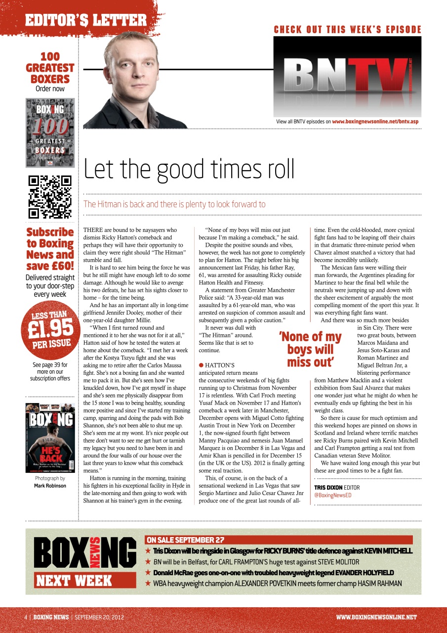 Boxing News Preview Pages