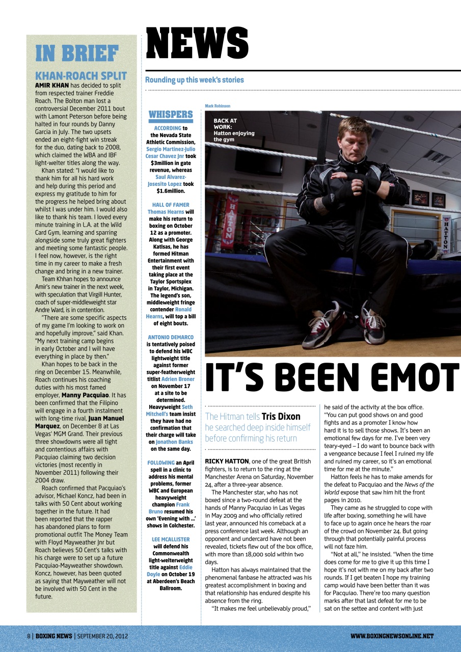 Boxing News Preview Pages