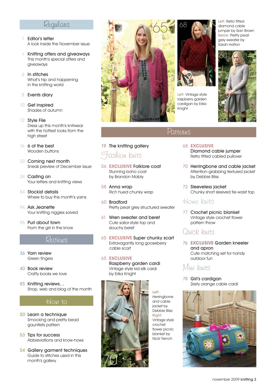 Knitting Preview Pages