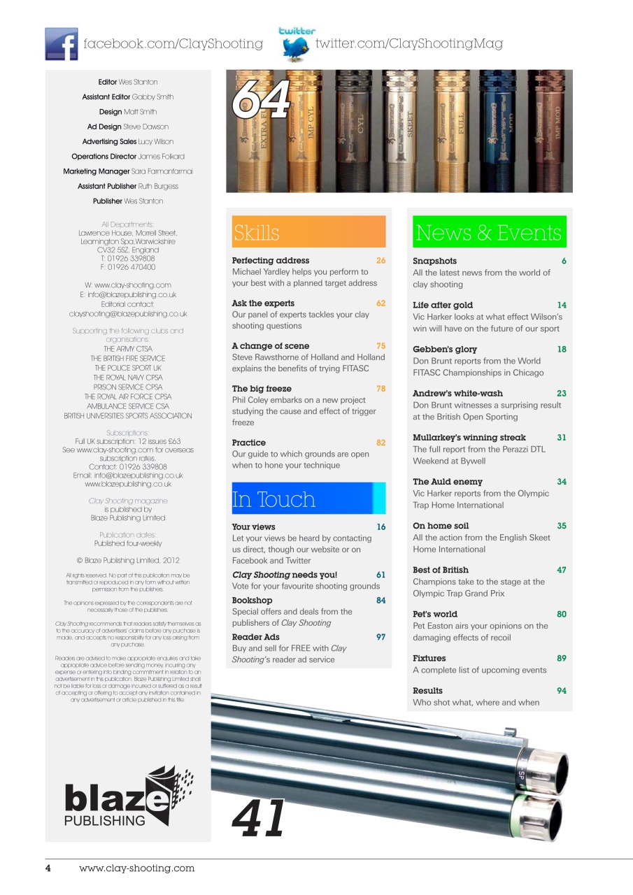 Clay Shooting Preview Pages