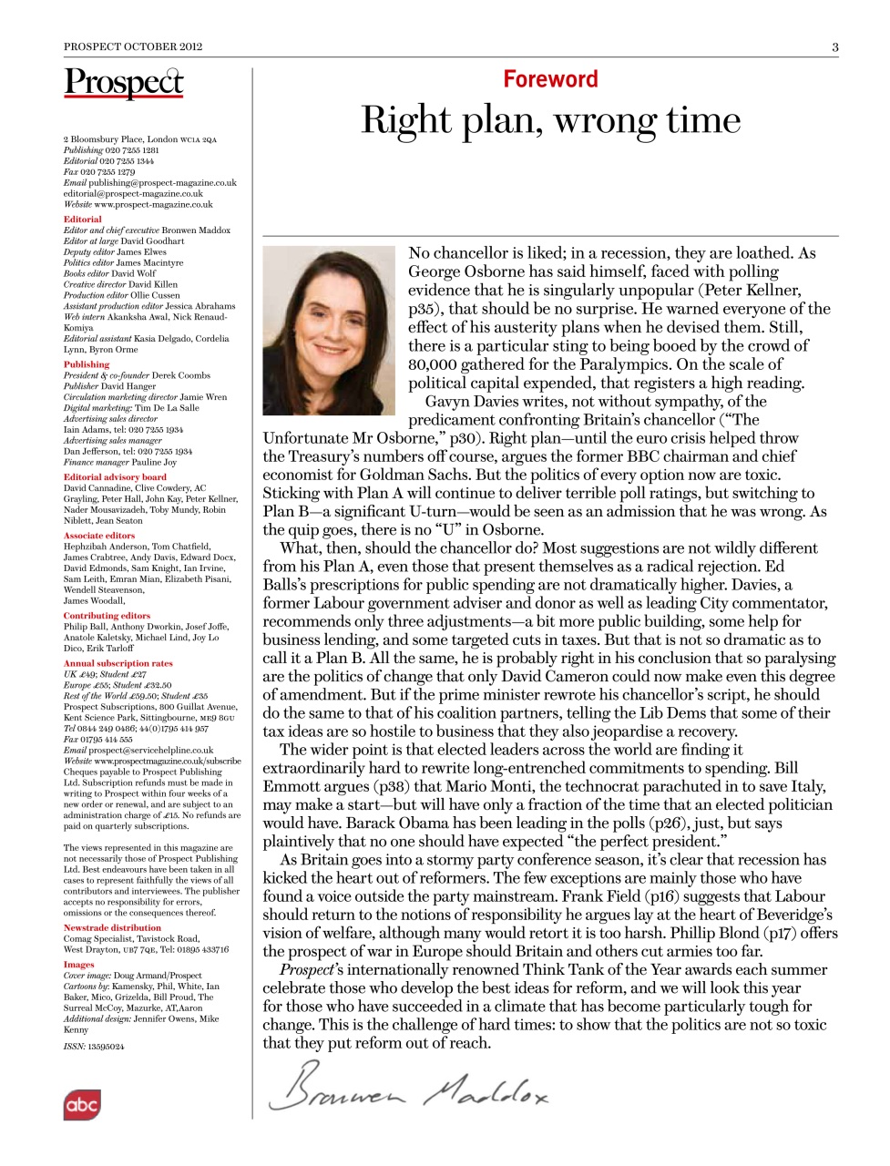 Prospect Magazine Preview Pages