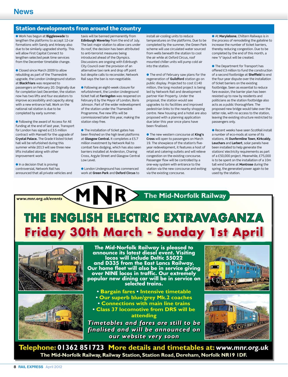 Rail Express Preview Pages