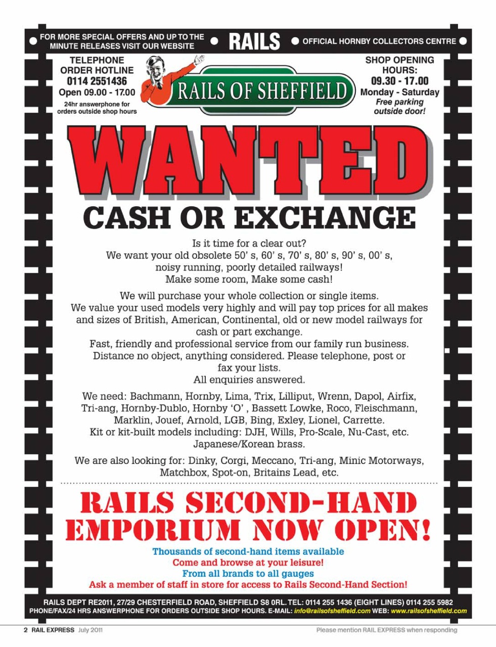 Rail Express Preview Pages