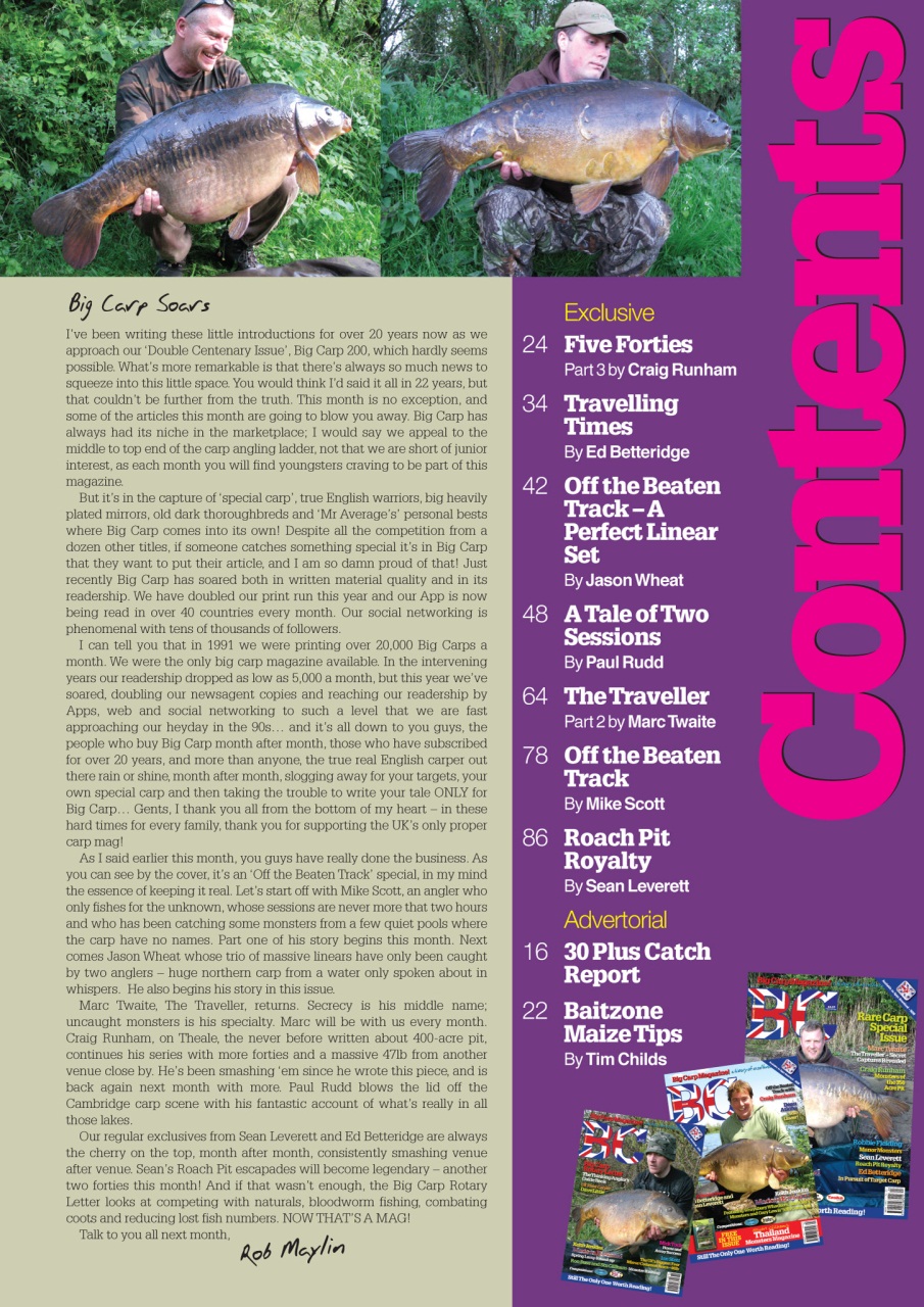 Big Carp Magazine Preview Pages