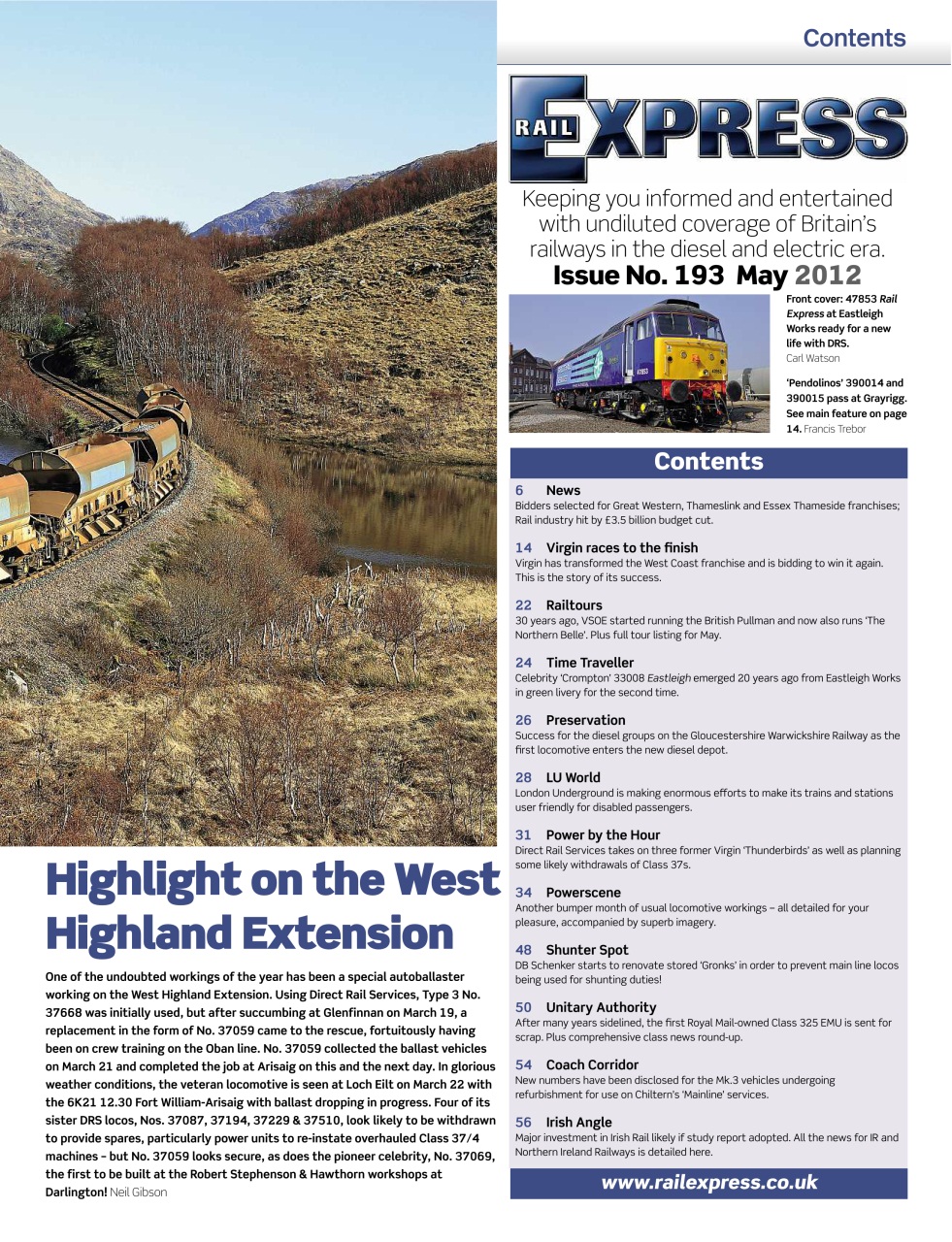 Rail Express Preview Pages