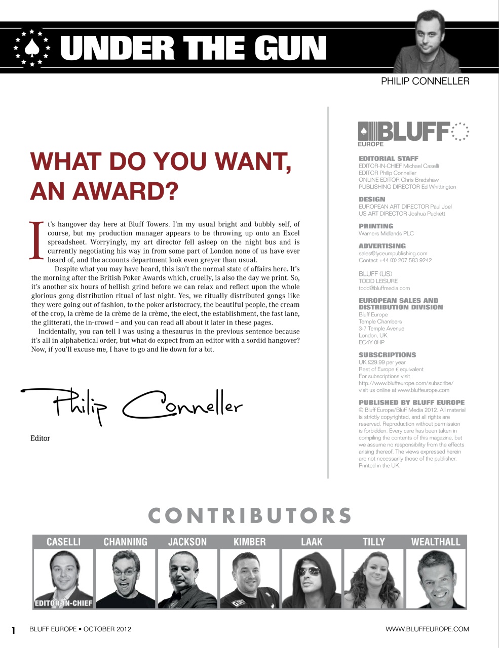 Bluff Europe Preview Pages