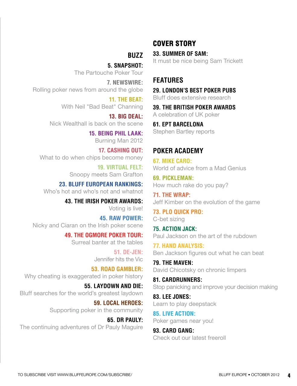 Bluff Europe Preview Pages
